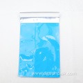 customized logo printing blue plastic self adhesive bags